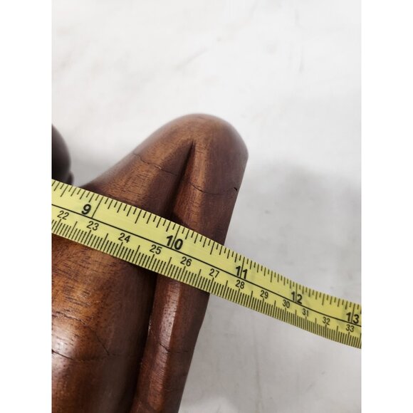 Vintage Hand Carved Wood Praying Girl Figurine Statue Religious Display Decor - Picture 7 of 7